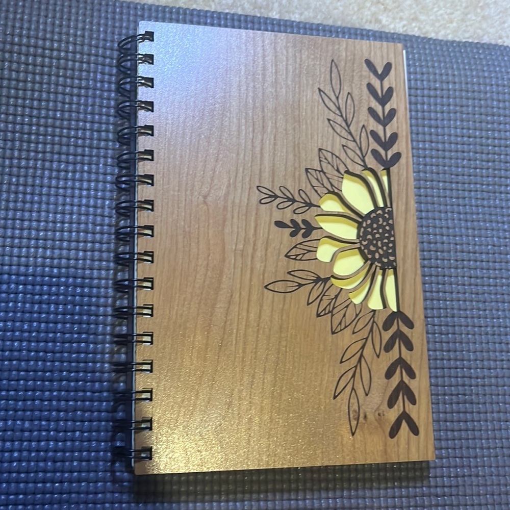 Real wood carved birch and bumble journal bullet journal  120 pages aesthetic